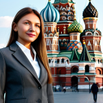 **

A confident businesswoman in Moscow, standing in front of the St. Basil's Cathedral, wearing a stylish, modest business suit in dark grey, fully clothed, appropriate attire, professional.  The sun is shining, creating a bright and professional atmosphere.  Safe for work, perfect anatomy, natural proportions, professional photography, high quality. Family-friendly.

**