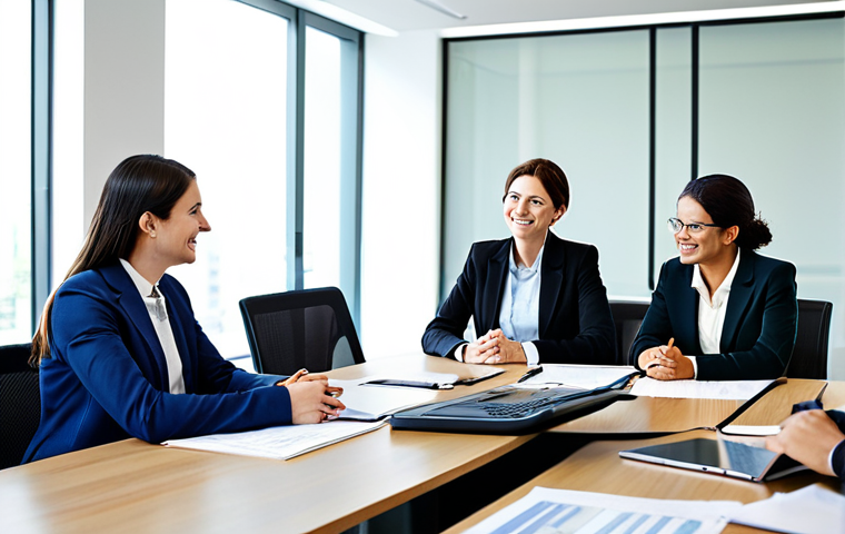 무역영어 시험 합격 후기 - International Trade Negotiation**
"A professional, fully clothed businesswoman in a modest, stylish...