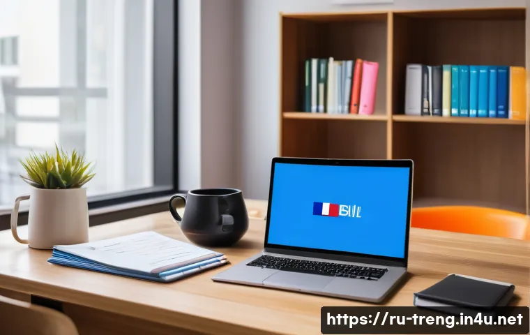무역영어 시험 대비에서 중요한 학습법 활용 - A modern, bright study room with a large wooden desk covered in business English learning materials:...