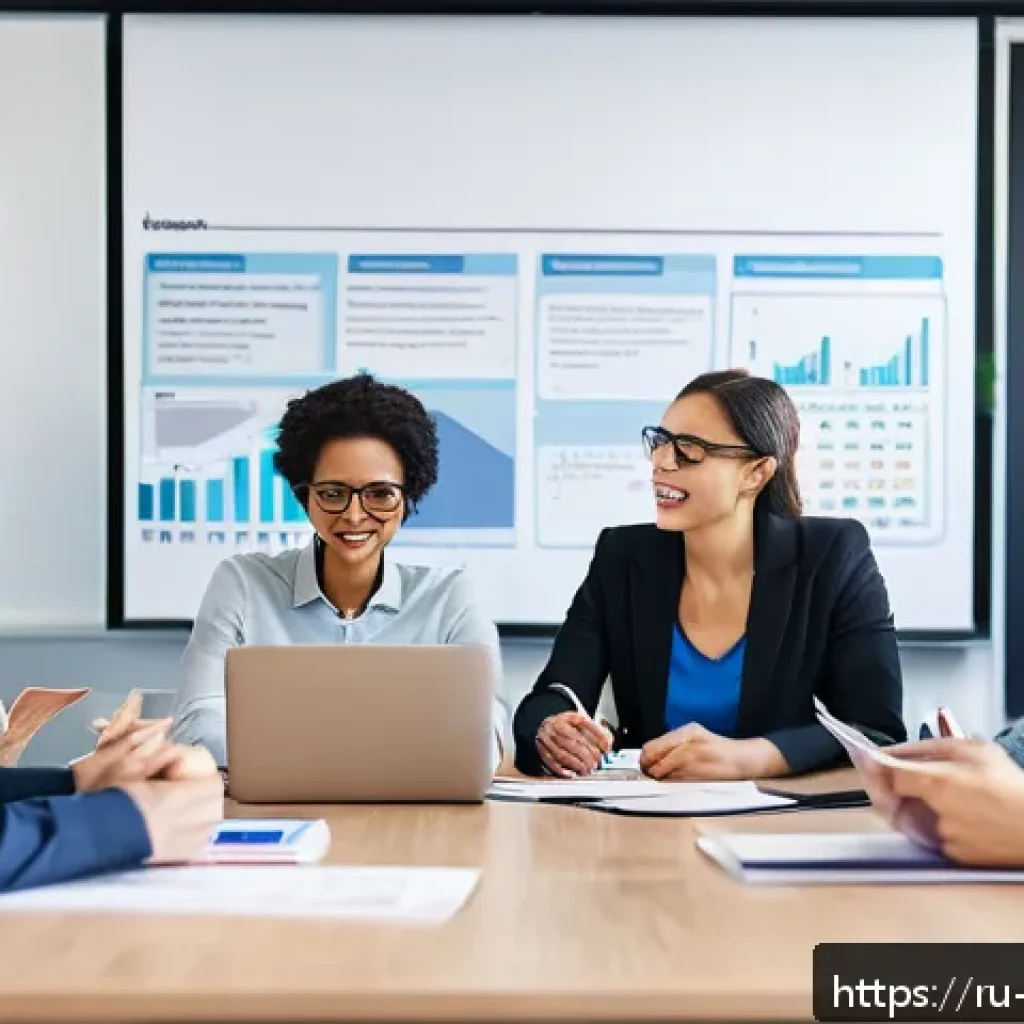 무역영어 실기시험 대비 자료 선택과 활용 - A modern business classroom setting focused on learning trade English, featuring a diverse group of ...