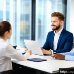 무역영어 실기시험 대비 학습법과 활용 사례 연구 - A professional business training scene set in a modern, well-lit office with a diverse group of youn...